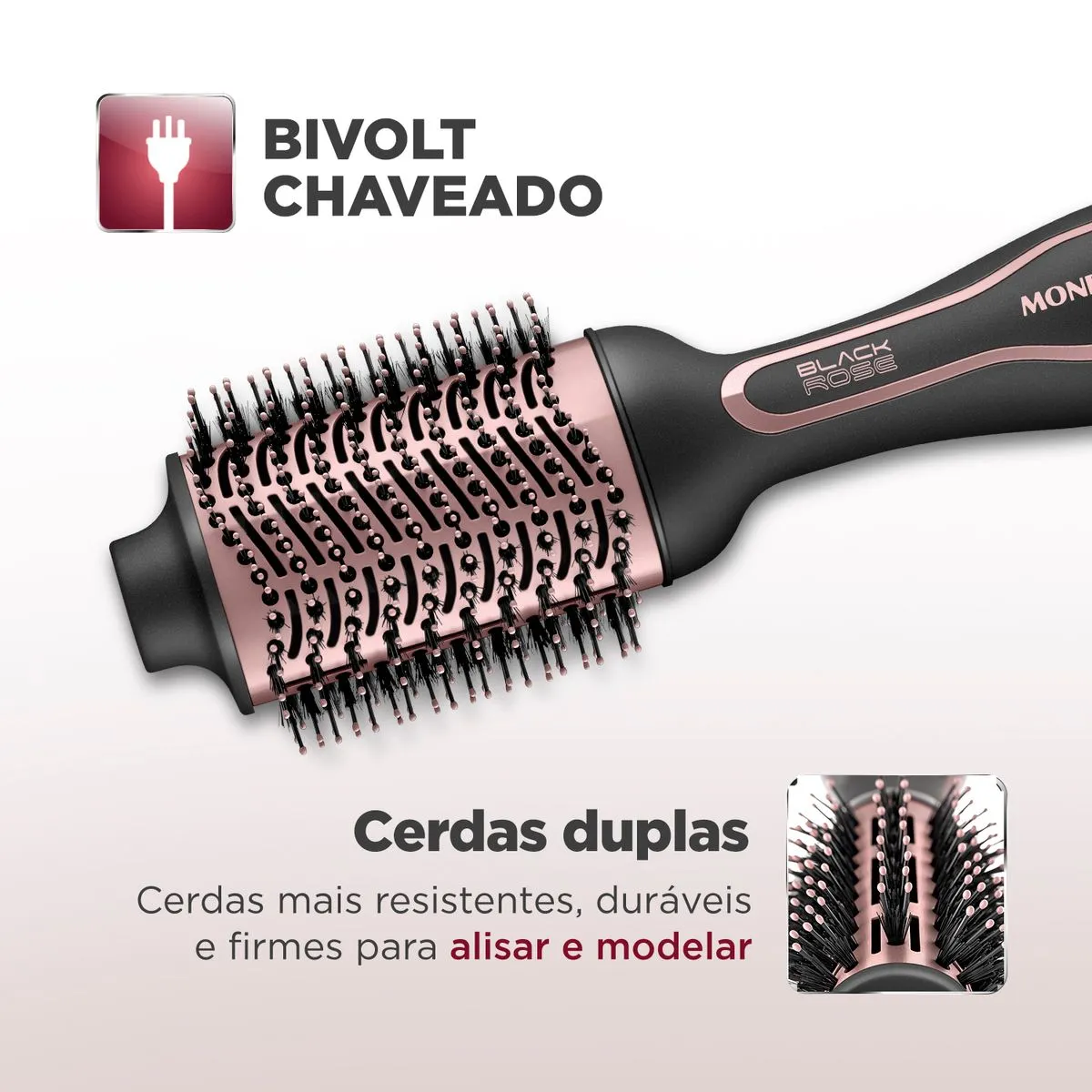 Escova Secadora Mondial Es-05-bi Golden Rose Bivolt 3 Em 1 Escova Secadora Mondial Es-05-bi Golden Rose Bivolt 3 Em 1